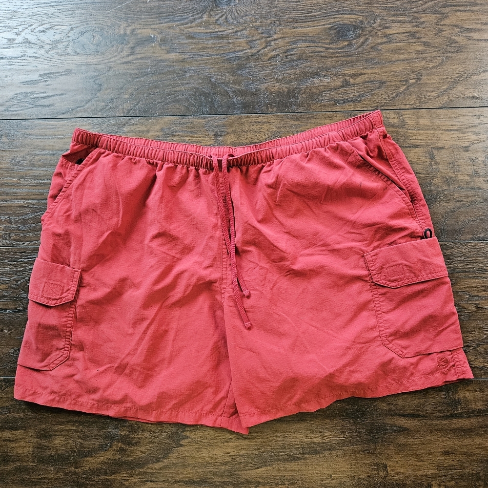 Guide Series Red Coral Nylon Ripstop Cargo Shorts 1X | Outdoors Fishing Hiking